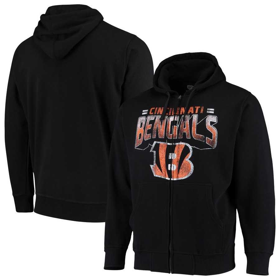 Men's Cincinnati Bengals G III Sports by Carl Banks Perfect Season Full Zip Hoodie Black,We sell and wholesale Men's Cincinnati Bengals G III Sports by Carl Banks Perfect Season Full Zip Hoodie Black on line form chian!